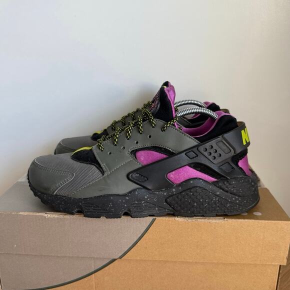 Nike Air Huarache Run River Rock Bright Cactus Men Sneakers- SZ Men 8- W 9.5 - Picture 2 of 13